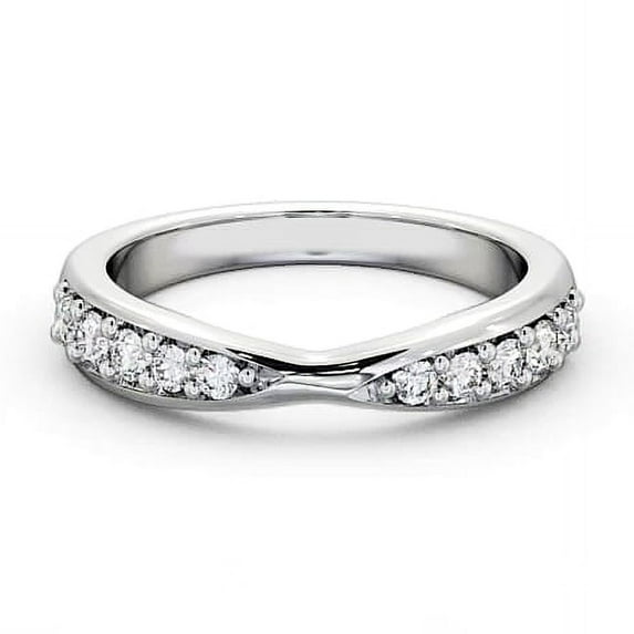 Spot Jewel 1.8 Ct Round Cut Lab-Created Diamond Ring – 14K White Gold Plated – Eternity Style with Pinched Setting – Stunning Engagement Jewelry Piece