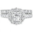thumbnail image 1 of Spot Jewel 1.8Ct Brilliant Round Cut Diamond Ring - 14K White Gold Plated Ring - Bridal Set EngageHimt Wedding Rings for WoHim - Gorgeous Anniversary Gifts - Diamond Jewelry for Birthday Gifts, 1 of 7