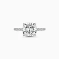 thumbnail image 1 of Spot Jewel 14K White Gold Plated Ring for Her - 2.3 Ct Cushion Cut Diamond Ring for Gifts - Designer Shank Engagement Ring for Women's - Gorgeous Anniversary Gifts for Her - Bridal Diamond Jewelry, 1 of 6