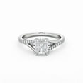 thumbnail image 1 of Spot Jewel 2.2 Ct Radiant Cut Lab Created Diamond Engagement Ring – 14K White Gold Plated – Split Shank Solitaire – Proposal Jewelry – Gift for Women and Celebrations, 1 of 4