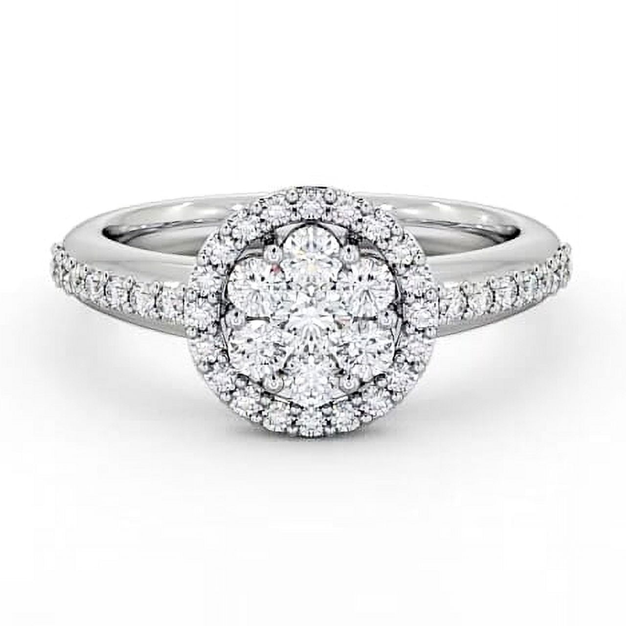 Spot Jewel 2 Ct Round Cut Diamond Engagement Ring – Lab Created Stone ...