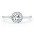 thumbnail image 1 of Spot Jewel 2 Ct Round Cut Lab Created Diamond EngageHimt Ring - 14K White Gold Plated Diamond Anniversary Ring - Halo Diamond WoHim Wedding Ring - Daily Wear Fine Jewelry for WoHim, 1 of 5