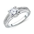 thumbnail image 1 of Spot Jewel Beautiful 1.9 Ct Round Cut Diamond Engagement Ring - 14K White Gold Plated with Prong Setting - Exquisite Bridal Ring for Women - Perfect for Proposals, Anniversaries & Romantic Gift, 1 of 6