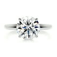 thumbnail image 1 of Spot Jewel Beautiful 2.2 Ct Round Cut Diamond Hidden Halo Engagement Ring - Lab-Created Simulated Diamond 14K White Gold Plated - Perfectly Crafted Women's Ring for Engagement and Special Occasion, 1 of 6