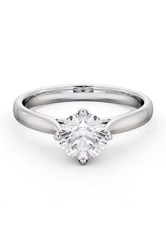 Classic 1.6 Ct Round Cut Lab Created Diamond Cathedral Setting Engagement Ring – 14K White Gold Plated Women’s Ring – Timeless Solitaire Design – Thoughtful Anniversary Gift