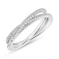 Spot Jewel Elegant 2.3 Ct Round Cut Diamond 3 Band Engagement Ring - Gorgeous Lab-Created Simulated Diamond - 14K White Gold Plated - Prong Set - Great for Engagements, Weddings, or Gifts for Her