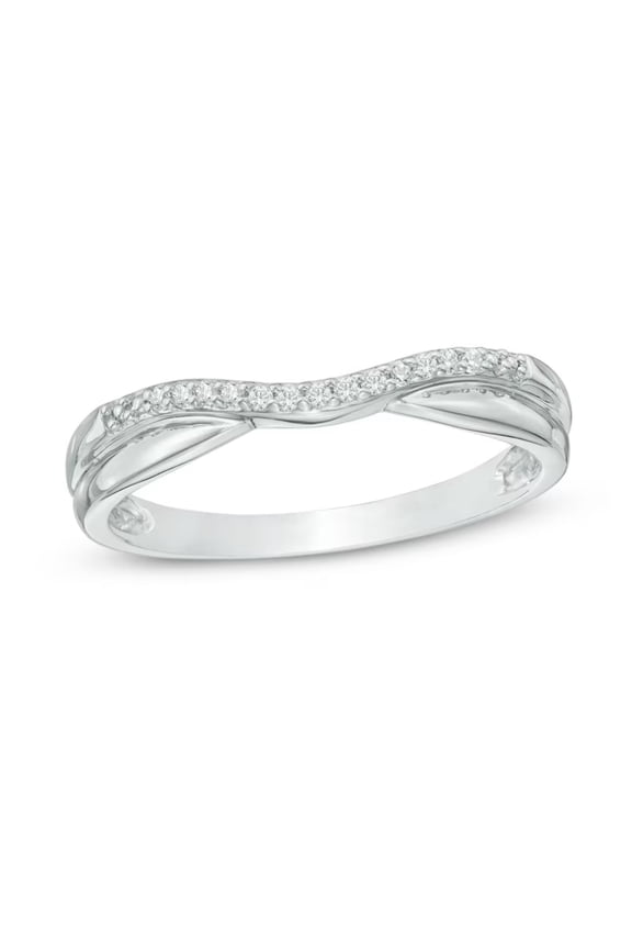 Round Cut 1.7 Ct Lab Created Diamond Engagement Band - 14K White Gold Plated Rings - Gorgeous Curv Silver Anniversary Gift for Women's - Christmas Special Gifts - Promise Wedding Gifts