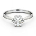 thumbnail image 1 of Spot Jewel Women's Engagement Ring - 1.7 Ct Round Lab Created Diamond Ring - 14K White Gold Plated Dainty 6 Prong Band - Wedding & Anniversary Jewelry for Her, 1 of 4