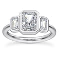 thumbnail image 1 of Spot Jewelry 1.7 Ct Round Cut Moissanite Ring - 14K White Gold Plated Engagement Wedding Ring for Women - Bezel Set Solitaire Ring for Her - Ideal Gift for Teen Girls and Women, 1 of 3
