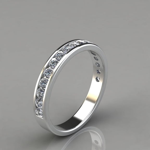 Spot Jewelry 14K White Gold Plated Ring for Her - Brilliant 1 Ct Round Cut Diamond Ring - Bezel Set Wedding Ring for Women - Mother's Day Gifts from Daughter - Forever Diamond Ring - Proposal Ring