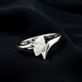 thumbnail image 1 of Spot Jewelry 14K White Gold Plated Solitaire Ring - 1.5 Ct Marquise Cut Diamond Rings - Swirl Casual Daily Wear Ring for Gift - Sterling Silver Stackable Rings for Women - Party Wear Diamond Ring, 1 of 5