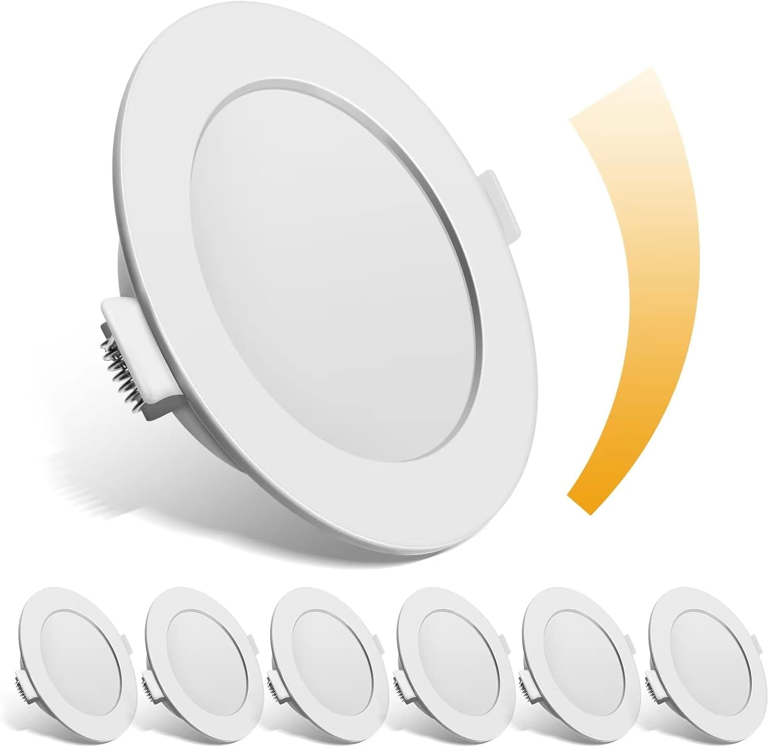 Spots LED Encastrables 12V Lot De 4 - 2.5W Blanc Chaud 3000K Dimmable - IP64 - Pour Camping-car, Bateau, Salle De Bain