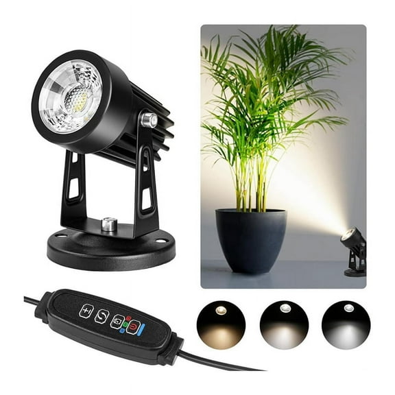 Spot Lights Indoor Up Lights Indoor with Timer, 3W Floor Spotlight Indoor Uplighting, 3000K/4000K/5000K Light US Plug