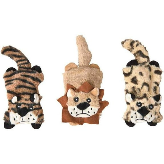Spot 54928 Spot Lil Spots Flat Cats Dog Toy - 5 in.