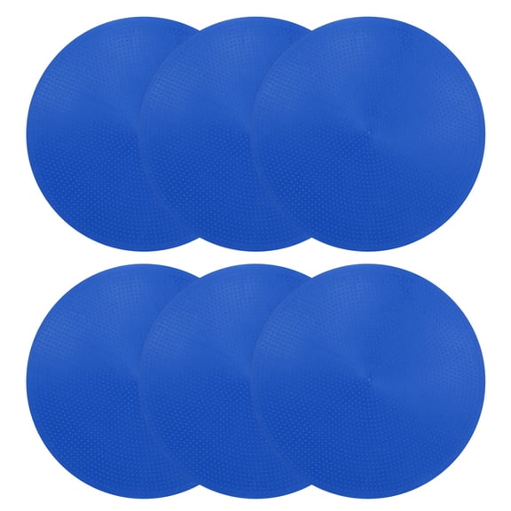 Spot Markers 8 Inch, 6 Pcs Non-Slip Floor Dots Agility Markers Flat Field Cones Poly Dots, Blue