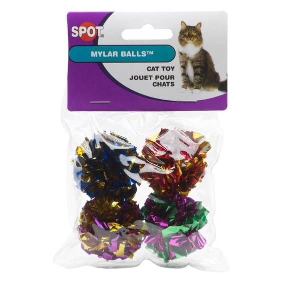 Spot Spotnips Mylar Balls Cat Toys - 4 Pack