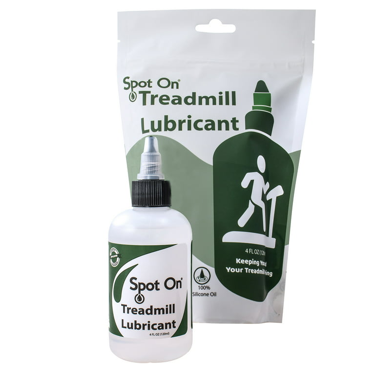 Spot On 100% Silicone Oil Treadmill Belt Lubricant Easy Squeeze Bottle, 4  fl oz