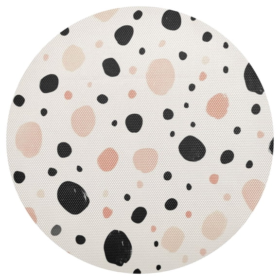 Spot Pattern 15.4in Diameter PVC Plate Mat, Heat-Resistant and Cuttable, Kitchen Decor