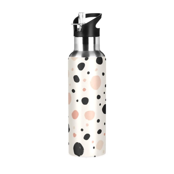Spot Pattern 600ml Double Walled Stainless Steel LeakProof Sports Bottle Thermo 8h
