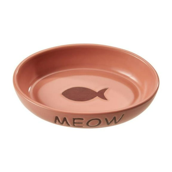 Ethical Pet 077234586273 Spot Portofino Oval Cat Dish - Blush Pink - 6 in.