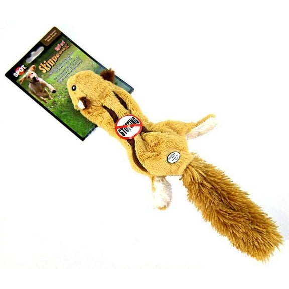 Spot Skinneeez Plush Squirrel Dog Toy [Dog, Toys Sheepskin & Cloth] 14" Long
