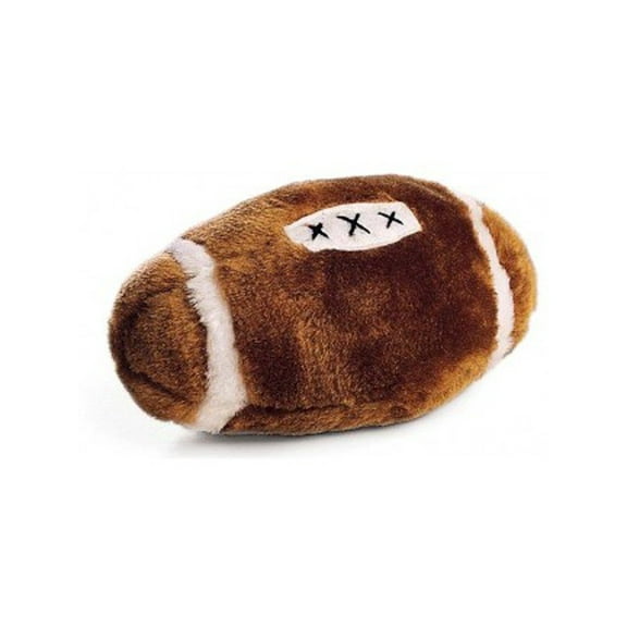 Ethical Pet Spot Plush Football 4.5 inch  Sport Style Dog Toy with Squeaker