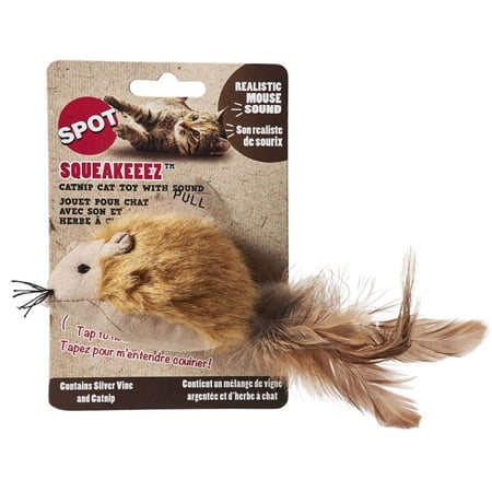 Spot Squeakeeez Mouse Cat Toy Assorted Colors [Cat, Toys Catnip] 1 count price history and forecast - Xpression Pet Silver Vine