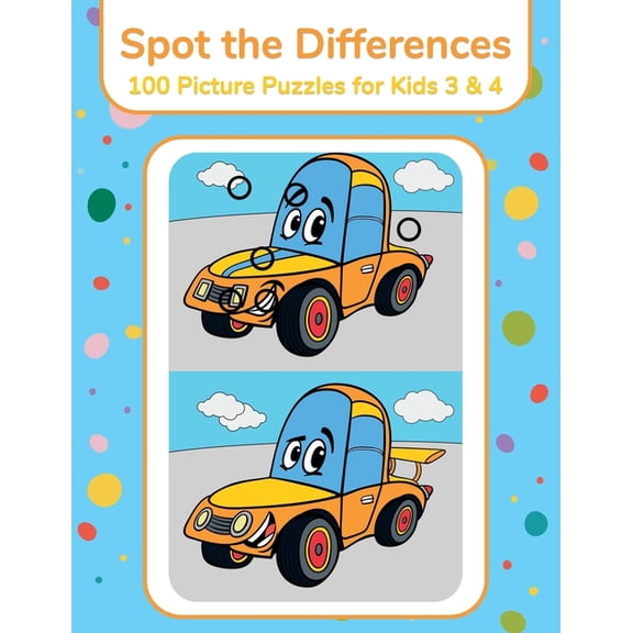 Spot the Differences - 100 Picture Puzzles for Kids 3 & 4, (Paperback)
