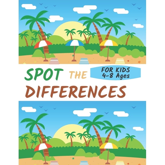 Spot The Differences For Kids 4-8 Ages: Guessing Puzzle For Creative Boys and Girls, (Paperback)