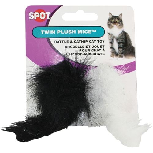 Spot Twin Plush Mice With Catnip  Rattle Cat Toy