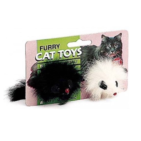Spot Twin Plush Mice With Catnip  Rattle Cat Toy