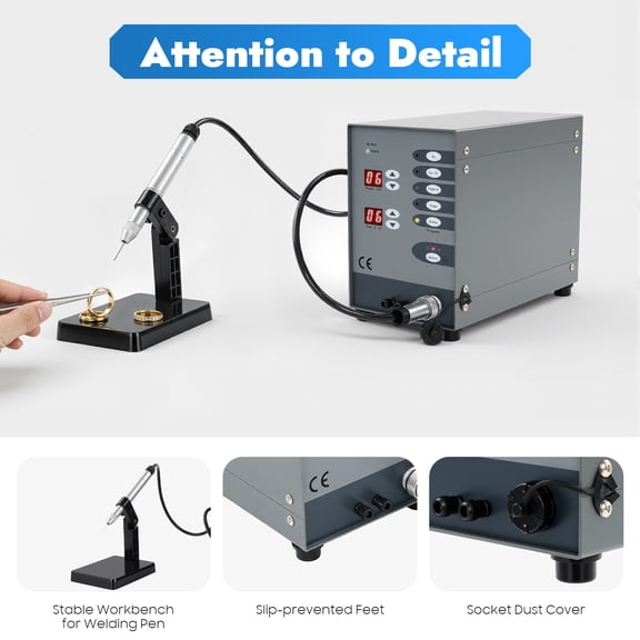 Spot Welding Machine Automatic CNC Pulse Argon Arc Welder 110V LCD Control Panel Aluminum Alloy Durable Industrial Grade