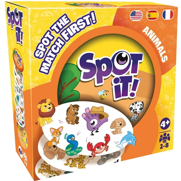 Spot it! Animals (Eco sleeve) Family Card Game for Ages 4 and up, from Asmodee