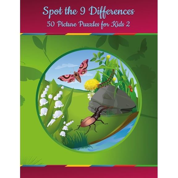 Spot the 9 Differences Spot the 9 Differences - 50 Picture Puzzles for Kids 2, Book 9, (Paperback)