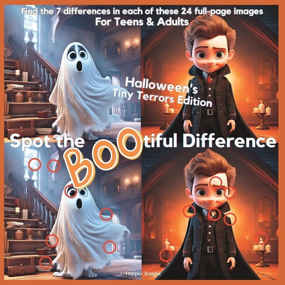 Spot the Difference Discovery Spot the BOO-tiful Difference: Halloween's Tiny Terrors Edition: For Teens & Adults, (Paperback)