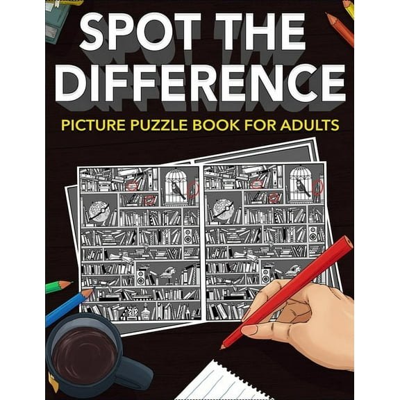 Spot the Difference: Picture Puzzle Book for Adults, (Paperback)