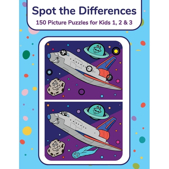 Spot the Differences - 150 Picture Puzzles for Kids 1, 2 & 3, (Paperback)