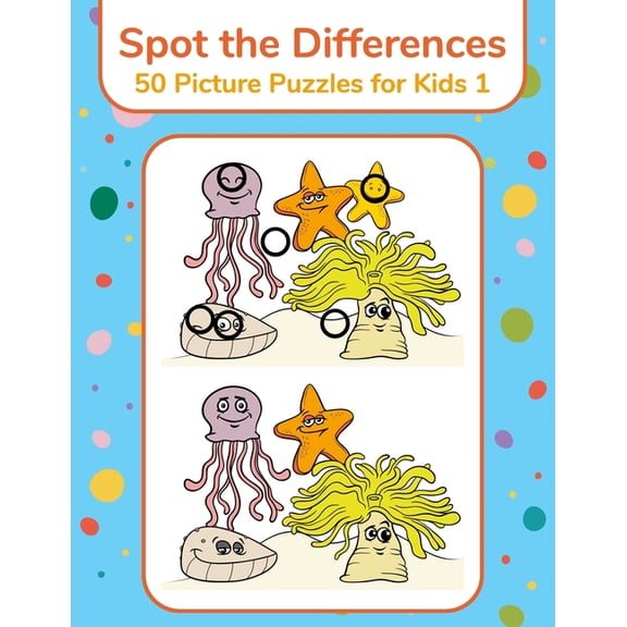 Spot the Differences - 50 Picture Puzzles for Kids 1, (Paperback)