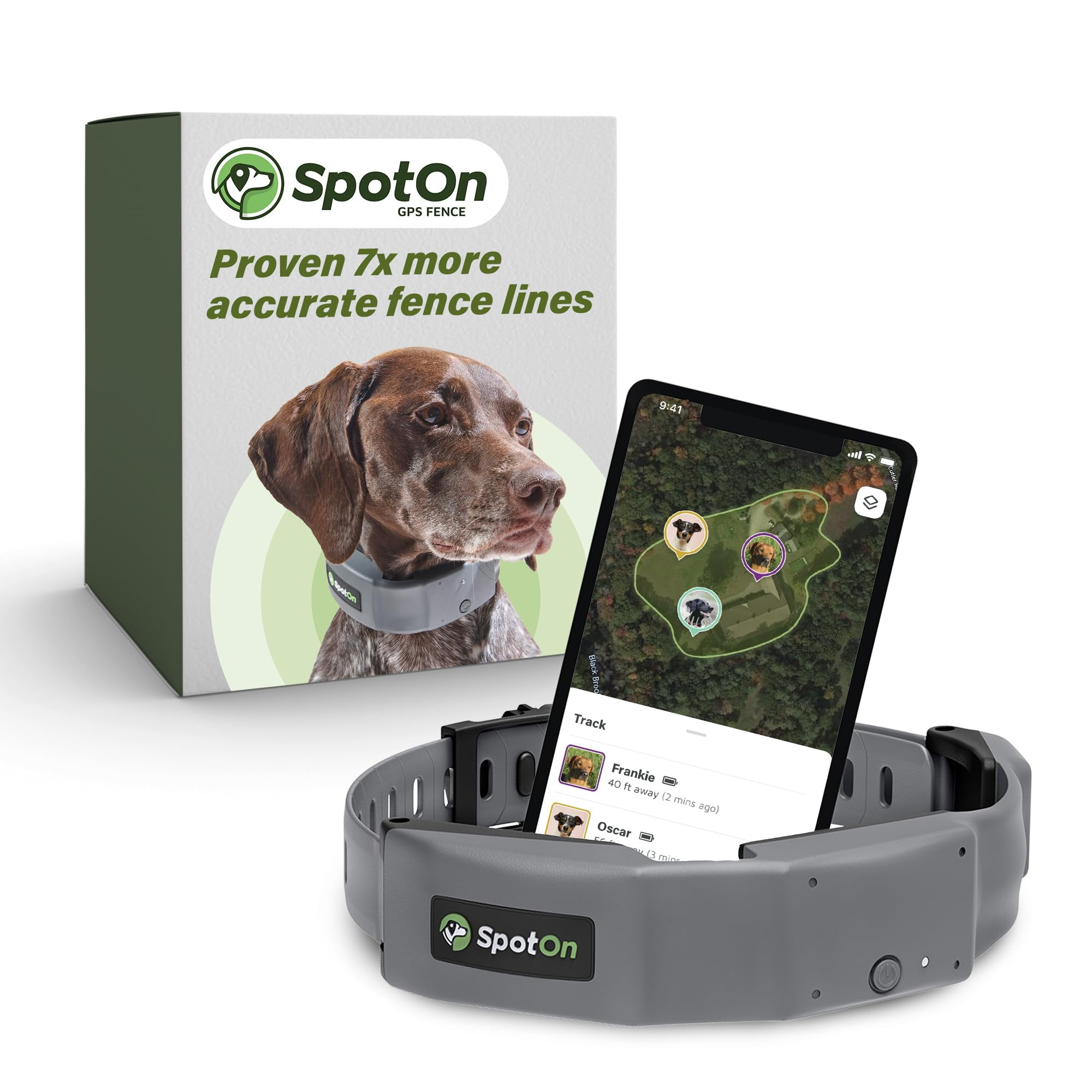 SpotOn Longer Battery Life, GPS Dog Fence, App Based Wireless Dog Fence