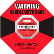 Shockwatch G-Force Indicator Label,50G,PK50 50000K