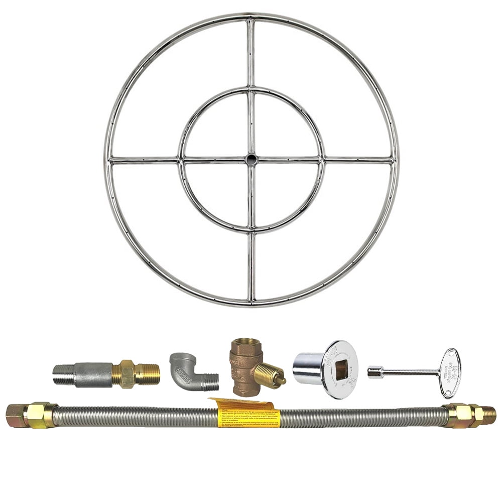 Spotix AFG Round Fire Pit Burner Kit, 24in., Match Light, Propane