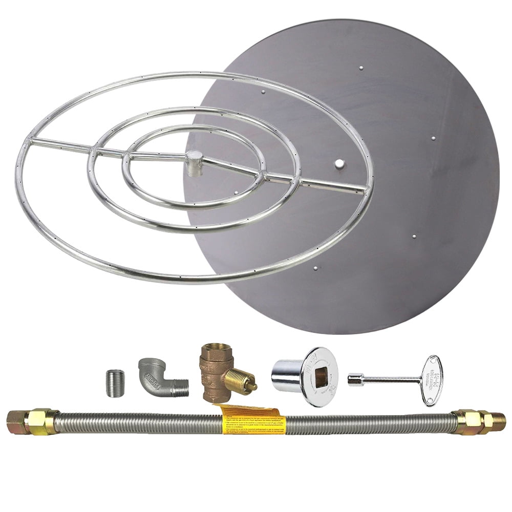 Spotix HPC Fire Pit Burner Kit, Round, 30in. Burner, 36in. Flat Pan