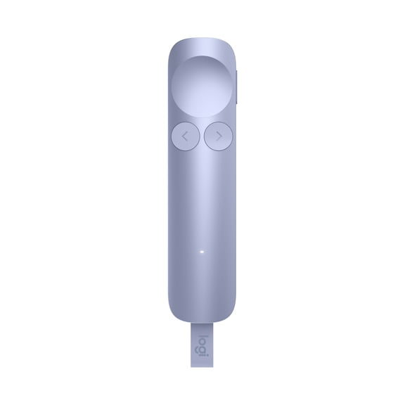 Logitech Spotlight 2 Presentation Remote, Wireless Presentation Clicker with Haptics, Customizable Actions, Laser Pointer, Light Lilac