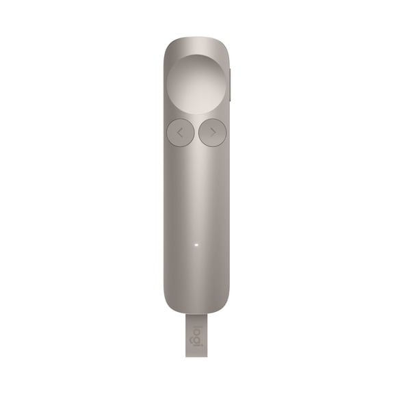 Logitech Spotlight 2 Presentation Remote, Wireless Presentation Clicker with Haptics, Customizable Actions, Laser Pointer, Sand