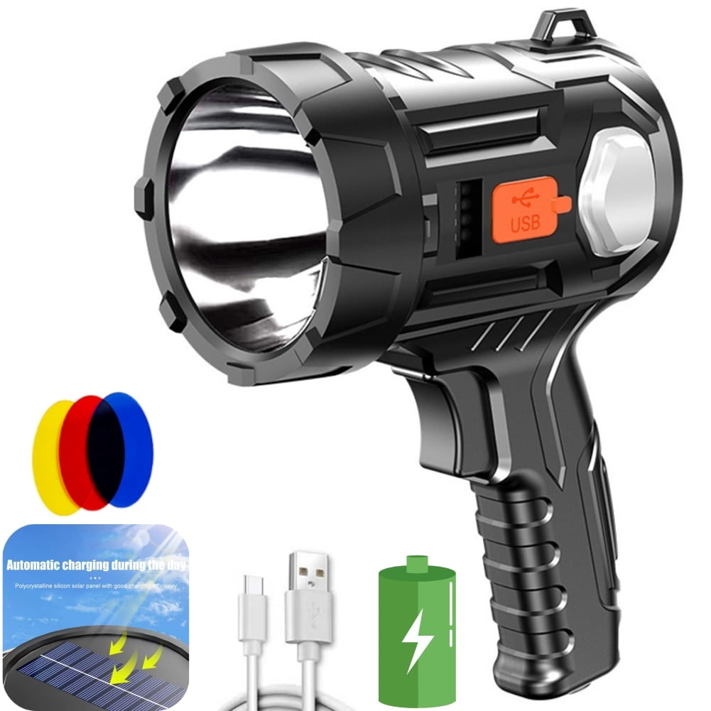 Spotlight, 3000 Lumens Bright High Lumen Solar Handheld Spot Light