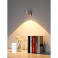 thumbnail image 1 of Spotlight Battery Operated, Motion Sensor Picture Light LED Cat-Eye Bulb Wall Sconce, Stick on Display Accent Lighting Dimmable 360° Rotation Rechargeable for Paintings (White, 1Pack-Remote), 1 of 14