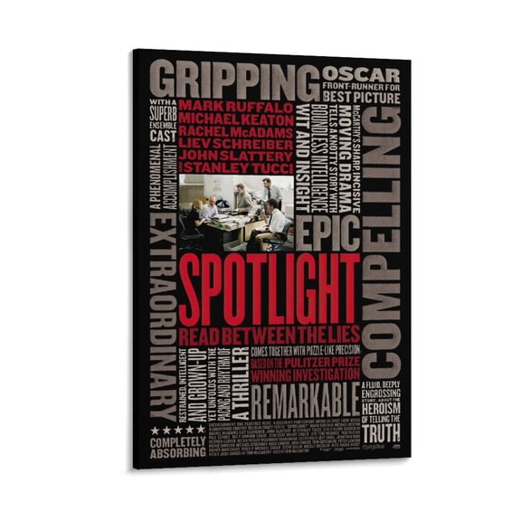 Spotlight Classic Movie Poster Poster Cool Artworks Painting Wall Art Canvas Prints Hanging Picture Home Decor Posters Gift 24x36inch(60x90cm)