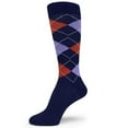 thumbnail image 1 of Spotlight Hosiery shades of NAVY Men's Groomsmen's Dress Socks (MIDNIGHT), 1 of 1