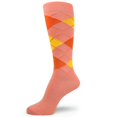 thumbnail image 1 of Spotlight Hosiery shades of ORANGE Men Groomsmen Dress Socks (Coral, Peach, Apricot), 1 of 1