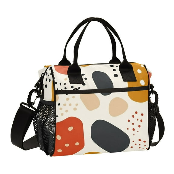 Spots Blocks Cooler Bag Lunch Bag Soft Cooler Cooling Tote Insulated Lunch Box for Adult Men Women